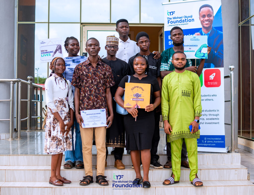 TMO Foundation scholarship awardees on the steps