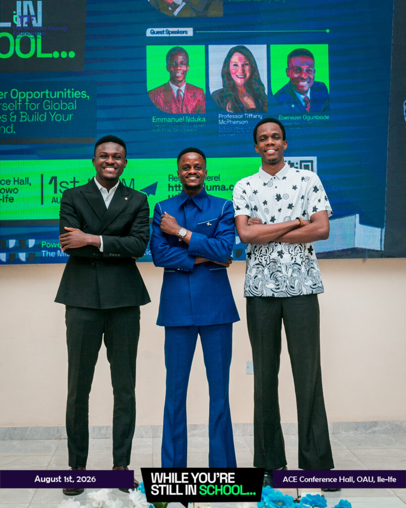 Founder of The Michael Olusoji Foundation with guest speakers